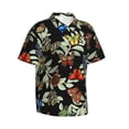 thumbnail image 2 of Uemuo Multicolored Butterflies Printed Regular Fit Short Sleeve Casual Hawaiian Shirt for Men,Aloha shirt,Tropical shirt,Floral print shirt,Vacation Beach shirt-Medium, 2 of 9