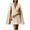 #471-Beige, variant on Women's Autumn Cape Blazer Dress Double Breasted Pure Color Trench Coat for Commuting Work Office Wear