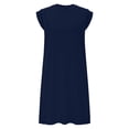thumbnail image 6 of Aloohaidyvio Dresses for Women Womens Summer Sleeveless Mini Dress Casual Crew Neck Open Back Short Sundress with Pockets, 6 of 7