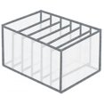 thumbnail image 1 of 6 Grids Washable Clothes Organizer Drawers, Jeans Compartment Storage Box Closet, Folding Clothes Drawer Mesh Separation Box, Nylon Foldable Clothes Storage Box for Home, Bedroom, Dorm Room, 1 of 7