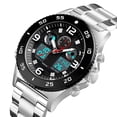 thumbnail image 1 of Reloj De Hombre Análogo y Digital Steiner Bisel Giratorio Acero Inoxidable Plata, 1 of 3