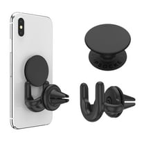 PopSockets PopGrip Phone Grip & Stand   PopMount 2 Car Vent - Black