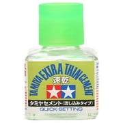 Tamiya Extra Thin Cement Quick-Setting, Clear, 1.35 oz