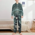 thumbnail image 2 of Demon Slayer Muichiro Tokito Kids Hooded Jumpsuit Union Suit Onesie One Piece Blanket for Boys Girls, 2 of 7