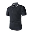 thumbnail image 4 of Trgacdwlo Summer Polo Shirts for Men Mesh Ice Silk Quick Dry Mens Short Sleeve Shirt Collared Textured Mens Golf Polo Shirts Gray XXXL, 4 of 5
