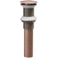 thumbnail image 1 of Homevacious Grifo de baño de 1 5/8 pulgadas, fregadero de tocador, tapón de montaje de drenaje emergente sin desbordamiento, cobre, sin plomo, empuje y sello, 1 of 5