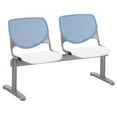 thumbnail image 4 of KFI Studios KOOL 2 Seat Reception Bench, White Seat, Peri Blue Back, 4 of 5
