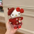 thumbnail image 2 of hello Cartoon Red Glasses Apron Keychain Plush Toy Backpack Doll Plush Keychain for Women Style 12, 2 of 2
