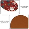 thumbnail image 5 of Santa Claus Microfiber Leather Round Coasters (6PCS), 11x11 cm/4.3x4.3 in, Slip Drink Coasters Set for Home and Kitchen, Durable and Easy to Clean Square Drink Coasters., 5 of 6