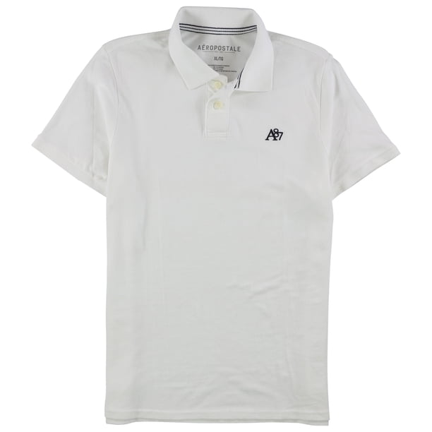 Aeropostale A87 - Polo de rugby para hombre, color blanco, extra pequeño Aeropostale polo, rugbi