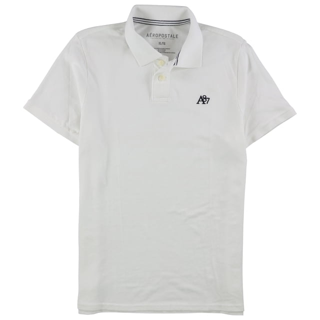 Aeropostale A87 - Polo de rugby para hombre, color blanco, extra pequeño Aeropostale polo, rugbi