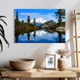thumbnail image 3 of Elephant Stock Mount Shasta Heart Lake Wall Art - Horizontal Canvas Wall Art - Living Room Wall Decor - Nature Canvas - Blue And Green Decor - 24" x 16", 3 of 8