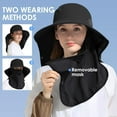thumbnail image 2 of Outdoor Sun Hat Detachable Neck Face Flap UPF 50+UV Protection Visor Fishing Hats with Neck Flap for Men & Women, 2 of 5