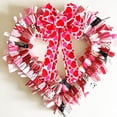 thumbnail image 6 of Valentine Tree Topper Bow with Heart Decorations, 11.4”x19.6” Large Red Pink Valentines Wreath Bow Decor for Valentine's Day Wedding Holiday Party Wall Home Front Door Decorative, 6 of 6