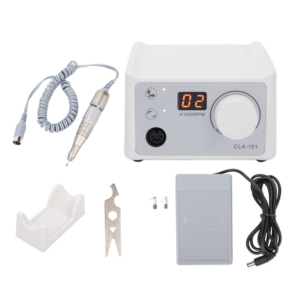Taladro Eléctrico Para Uñas, Pulidor De Uñas De Alta Precisión Con Pedal Para El Hogar, Salón, Manicura, Pedicura, Material ABS, 35000RPM