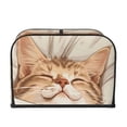 thumbnail image 2 of Haiem Sleeping Cat In Blanket Print Toaster Covers 4 Slice Wide Slot,Bread Dust Cover & Fingerprint Protection,Bread Machine Cover,Appliance Covers, 2 of 7