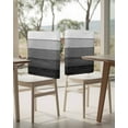 thumbnail image 4 of nqOlkjepod Black Grey Ombre Chair Covers Set of 6, Decorative Chair Back Cover, Farmhouse Vintage Wooden Striped Dining Room Chair Slipcovers Removable Chair Protectors Covers for Party Banquet, 4 of 7