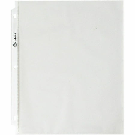 Business Source Sheet Protectors Top Load 2.0mil 11"x8-1/2" 100/PK Semi-CL 74447