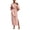 Pink, variant on Women One Shoulder Long Dress, Solid Color Tie Waist Side Split Dress, Casual Party Long Sleeve Maxi Dress for Summer
