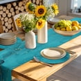 thumbnail image 4 of Turquoise Marble Round 15 Inch Placemats Set of 2, Minimalist Abstract Golden Fluid Art HeatResistant Non Slip Place Mats for Dining Table, Wipeable Braided Kitchen Table Mats for Housewarming, 4 of 9