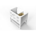 thumbnail image 3 of Modern 36" Alicia White Wood Vanity Base with Chrome Handles, 3 of 6