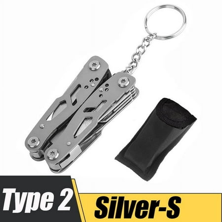 Multifunction Folding Pliers Pocket Knife Plier Outdoor Camping Tactical Survival Hunting Tools Stainless Steel Multi-tool Knife (Sliver-S)