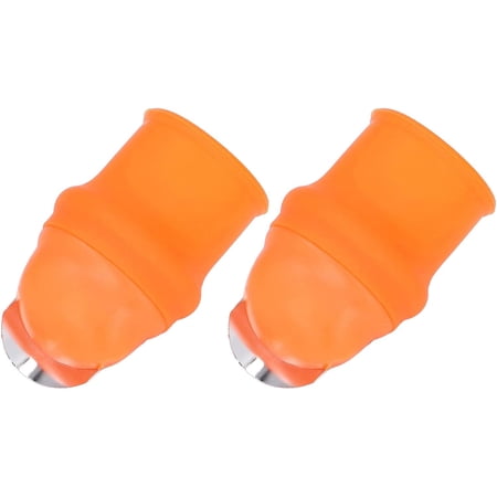 2 Pcs Silicone Thumb Knife Garden Finger Knife Plant Pickers Harvesting Tool for Strawberry Bean Fruit Vegetable