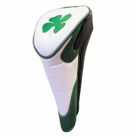 JP Lann Luck of the Irish Four Leaf Clover Golf Fairway Wood Headcover, Zipper