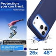 thumbnail image 5 of iPhone 18 Pro Max / iPhone 17 Pro Max Case Cover 3 Layer Rugged / Heavy Duty / Shockproof 6.9" Navy, 5 of 6