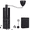 black, variant on Manual Stainless Steel Coffee Grinder - 60 Adjustable Settings, Detachable Hand Crank, Portable Grinder for Espresso/French Press, Home & Travel Use