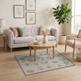 thumbnail image 3 of ODIKA 4'x6' Cream Beige Botanical Floral Washable Area Rug Vintage Inspired Scattered Wildflower Motifs Non-Slip, Chair-Friendly, Flatwoven for Home Office, Under Desk, 3 of 7