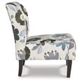 thumbnail image 4 of Signature Design by Ashley Triptis Accent Chair, Armless, Floral Pattern Upholstery, Ivory/Blue/Charcoal/Brown, 4 of 7
