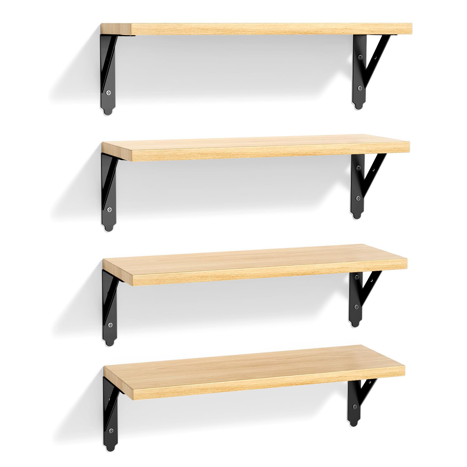 Wall Floating Shelves Set Wall Mounted Storage Display Shelf for Home Decor Living Room Bedroom