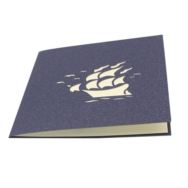 OUNONA Practical Graduation Cards Blue Paper for Special Occasions Realistic Design 1Pcs