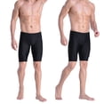 thumbnail image 4 of Pantalones cortos de natación de entrenamiento largos Bling Bling impermeables de secado rápido color negro 4XL, 4 of 12