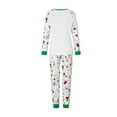 thumbnail image 4 of Family Matching Christmas Pajamas, Baby Romper/Boots Hat Letter Print Long Sleeve Tops and Long Pants Sleepwear Set, 4 of 10