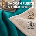 thumbnail image 2 of Homieway Dark Green Sherpa Blankets, Twin Size Fleece Throw Blankets, Soft and Fuzzy Blanket for, Sofa, Couch, Camping and Travel, 60" x 80", 2 of 6