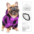 thumbnail image 3 of Daiia Purple Black Buffalo Plaid Pets Wear Hoodies ,Pet Dog Clothes,Puppy Hoodies,Dog Hoodies Costumes Pet Sweaters-Size Name, 3 of 8