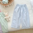 thumbnail image 3 of Lullu Girls Summer Lightweight Pants Breathable Loose Fit Straight Leg Pants, Sizes 3-4, 3 of 4