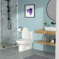 thumbnail image 7 of Boyel Living 12 inch One Piece Elongated Toilet 1.6/1.1 GPF Dual Flush Toilet in White, Soft-Close Seat, 7 of 7