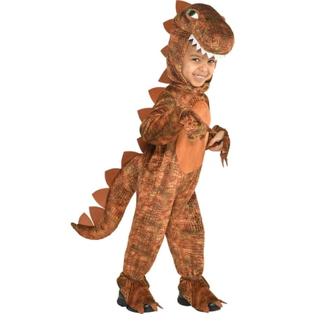 T-Rex Jumpsuit Halloween Costume for Boys, 3-4T, with Attached Hood, by