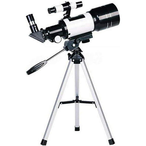 Portable monocular astronomical telescope with viewing mirror and tripod, suitable for children's beginners and astronomy
