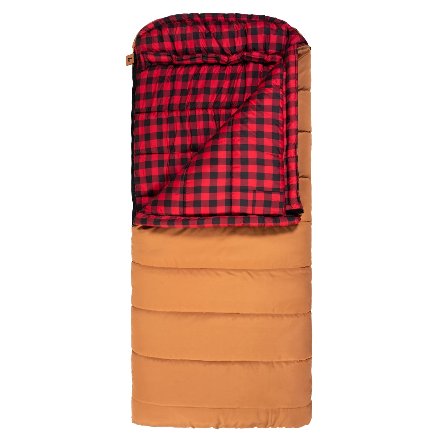 Teton Bridger XXL 30°F Sleeping Bag – Extra‑Wide Canvas Outdoor Bag with Flannel Lining & Compression Sack