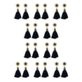 thumbnail image 1 of Pendiente de borla larga Qarigey Retro Barroco Palacio Oreja Anillo Vintage Chic Negro 10piezas, 1 of 4