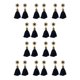 thumbnail image 1 of Pendiente de borla larga Qarigey Retro Barroco Palacio Oreja Anillo Vintage Chic Negro 10piezas, 1 of 4