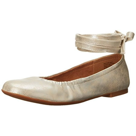 BC Footwear Women's Have A Heart Ballet Flat, Silver, 8 M US