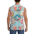 thumbnail image 4 of Bixox Men's Colorful Donut Printed Shirt Sleeveless Fitness Tank Top-Large, 4 of 7