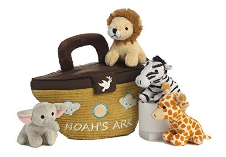 UNIPAK Noah's Ark With 6 Animals Lion Zebra Tiger Giraffe Leopard Elephant for sale online 