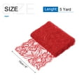thumbnail image 2 of Uxcell 6 Inch Wide 5 Yard Lace Ribbon Floral Pattern Red Lace Trim Ribbon for Sewing Making, 2 of 5