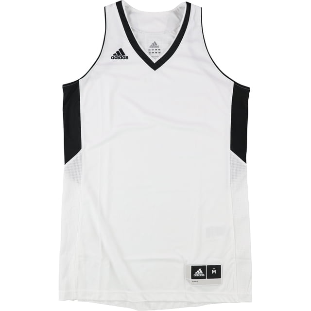 Adidas Womens 2-Tone Basketball Team Jersey, whiteblack, M